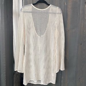 VICI - TEMECULA SHEER CROCHET DRESS - IVORY - size XL